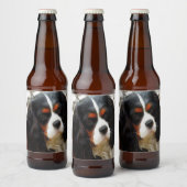 Beeltenis: A King Charles Cavalier Spaniel Bier Etiket (Flessen)