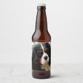 Beeltenis: A King Charles Cavalier Spaniel Bier Etiket (Voorkant)