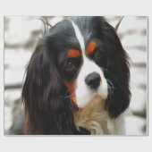 Beeltenis: A King Charles Cavalier Spaniel Cadeaupapier (Vlak)