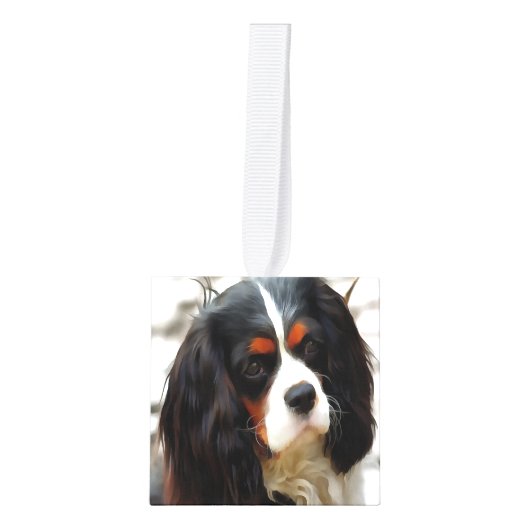 Beeltenis: A King Charles Cavalier Spaniel Decoratie (Voorkant)