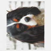Beeltenis: A King Charles Cavalier Spaniel Fleece Deken (Voorkant)