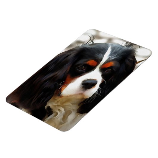 Beeltenis: A King Charles Cavalier Spaniel Magneet (Linkerzijde)
