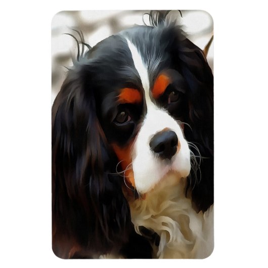 Beeltenis: A King Charles Cavalier Spaniel Magneet (Verticaal)