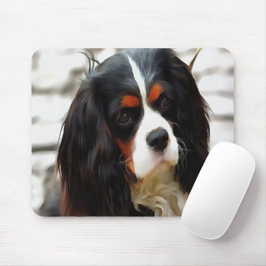 Beeltenis: A King Charles Cavalier Spaniel Muismat (Met muis)