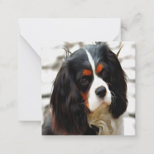 Beeltenis: A King Charles Cavalier Spaniel Notitiekaartje