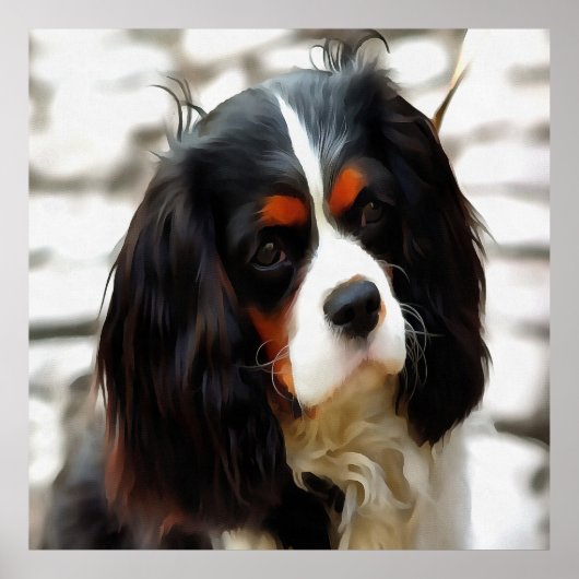 Beeltenis: A King Charles Cavalier Spaniel Poster (Voorkant)
