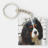 Beeltenis: A King Charles Cavalier Spaniel Sleutelhanger (Voorkant)