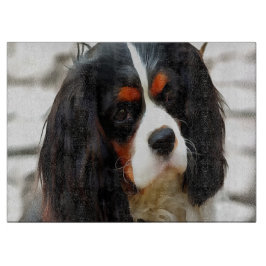 Beeltenis: A King Charles Cavalier Spaniel Snijplank
