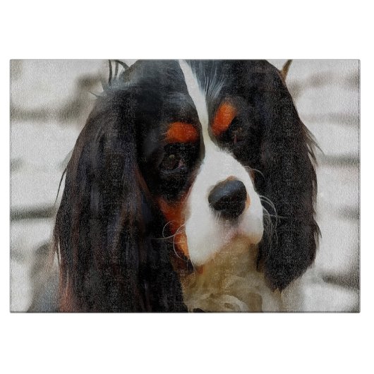 Beeltenis: A King Charles Cavalier Spaniel Snijplank (Voorkant)