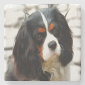 Beeltenis: A King Charles Cavalier Spaniel Stenen Onderzetter (Voorkant)