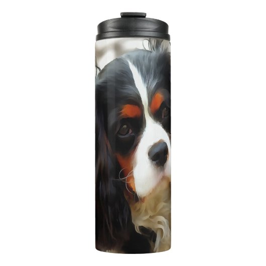 Beeltenis: A King Charles Cavalier Spaniel Thermosbeker (Voorkant)