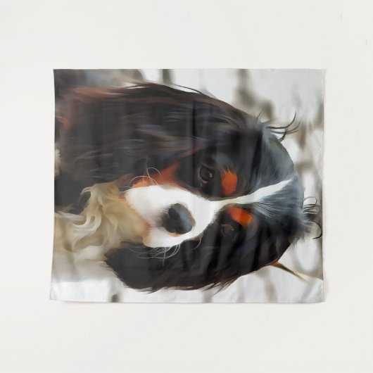 Beeltenis: A King Charles Cavalier Spaniel Wandkleed (Voorkant (horizontaal))