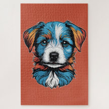 Beeltenis: een kleine blauwe hond