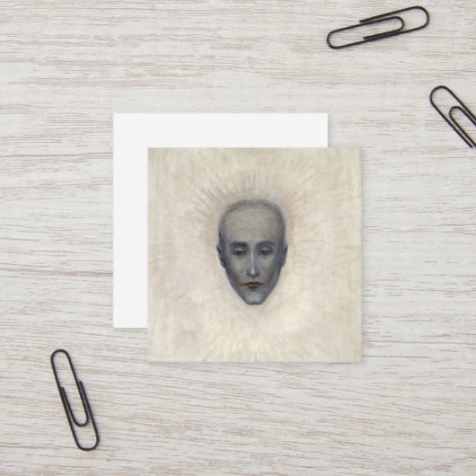 Beeltenis: Marcel Duchamp by Florine Stettheimer Vierkante Visitekaartje (Voorkant / Achterkant in situ)