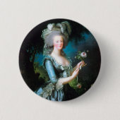 Beeltenis: Marie Antoinette with a Rose Ronde Button 5,7 Cm (Voorkant)