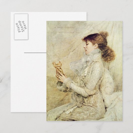 Beeltenis: Sarah Bernhardt Briefkaart (Voorkant / Achterkant)