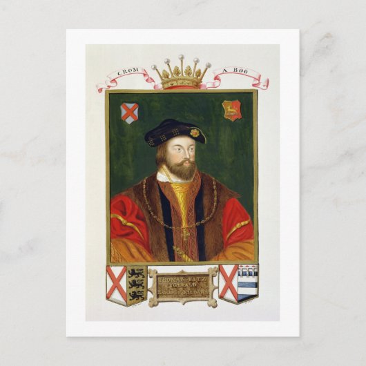 Beeltenis: Thomas Fitzgerald (1513-37) Lord Offal Briefkaart (Voorkant)