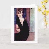 Beeltenis: Woman Kaart (Gele Bloem)