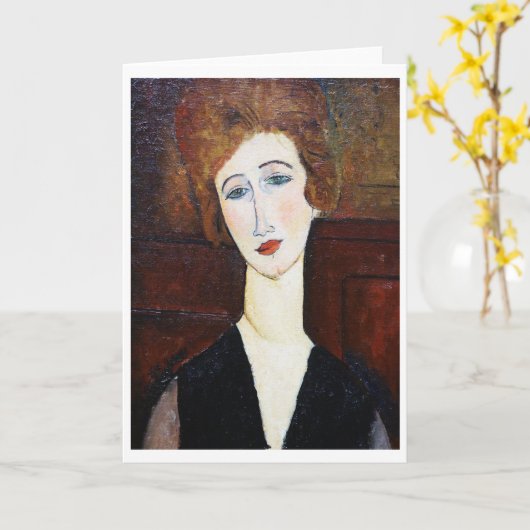 Beeltenis: Woman Kaart (Gele Bloem)