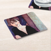 Beeltenis: Woman Kartonnen Onderzetters (Schuin)