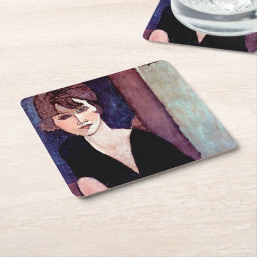 Beeltenis: Woman Kartonnen Onderzetters (Schuin)