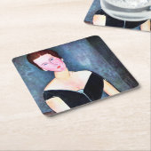 Beeltenis: Woman Kartonnen Onderzetters (Schuin)