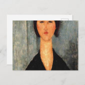 Beeltenis: Woman Modigliani Briefkaart (Voorkant / Achterkant)