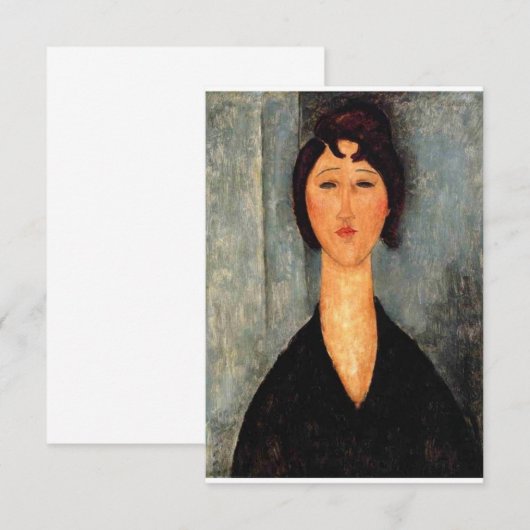 Beeltenis: Woman Modigliani Save The Date (Voorkant / Achterkant)