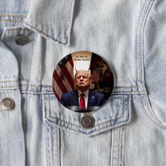 Beelzetrump Ronde Button 7,6 Cm (In situ)