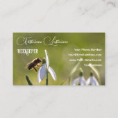 Beemaster honing apiarist imker vliegende bij visitekaartje (Achterkant)