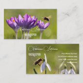 Beemaster honing apiarist imker vliegende bij visitekaartje (Voorkant / Achterkant)