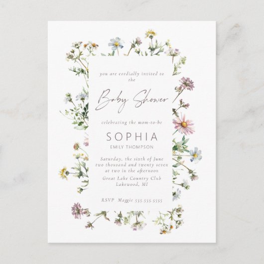 Beemdpaddelicaat Baby shower Briefkaart (Voorkant)