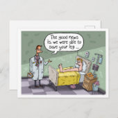 BEEN BEEN BEWAAR HET BEEN. Het goede nieuws is ... Briefkaart (Voorkant / Achterkant)