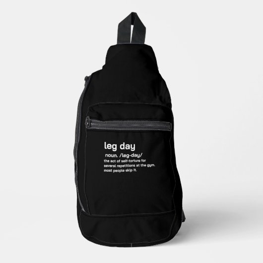 Been Dag Definitie Workout Fitness Oefening Sling Bag (Voorkant)