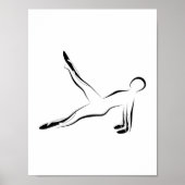Been Pull Pilates Pose Abstracte Pilates Poster (Voorkant)