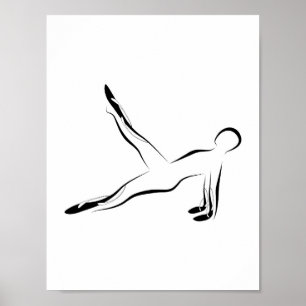 Been Pull Pilates Pose Abstracte Pilates Poster