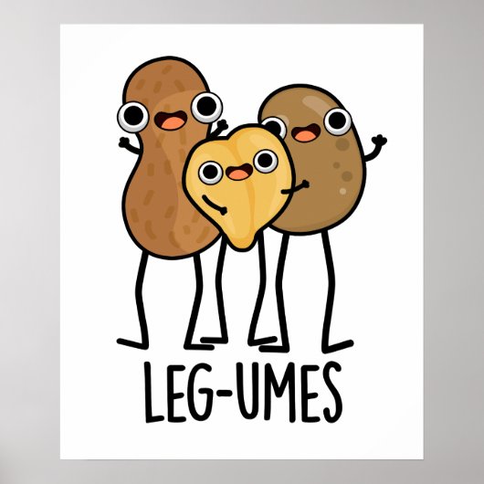 Been-umes Funny Legume Pun Poster (Voorkant)
