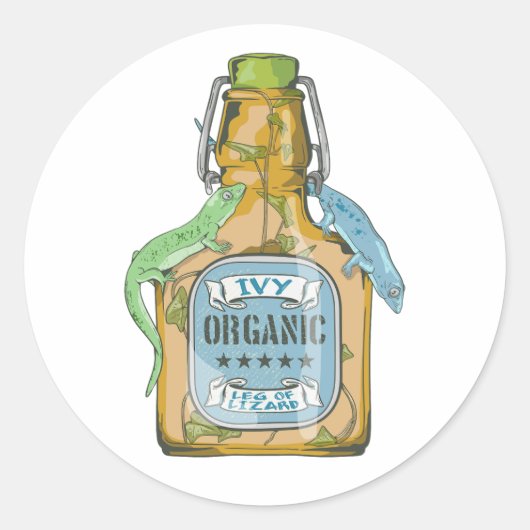 Been van de hagedis Macbeth heksen spreuk Ronde Sticker (Voorkant)