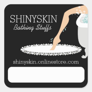  been zelfgemaakte zeep badbad beauty vierkante sticker