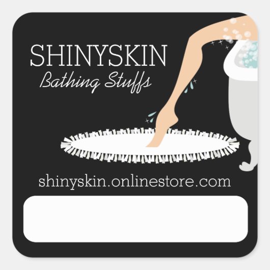 been zelfgemaakte zeep badbad beauty vierkante sticker (Voorkant)
