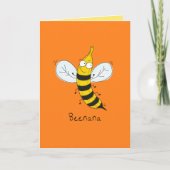 Beenana - Funny Bee Banana Wenskaart Kaart (Voorkant)