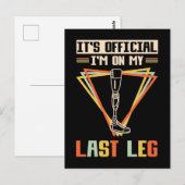 Beenbeen Amputation Humor leg Briefkaart (Voorkant / Achterkant)