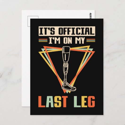 Beenbeen Amputation Humor leg Briefkaart (Voorkant / Achterkant)