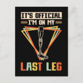 Beenbeen Amputation Humor leg Briefkaart (Voorkant)