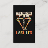 Beenbeen Amputation Humor leg Visitekaartje (Voorkant)