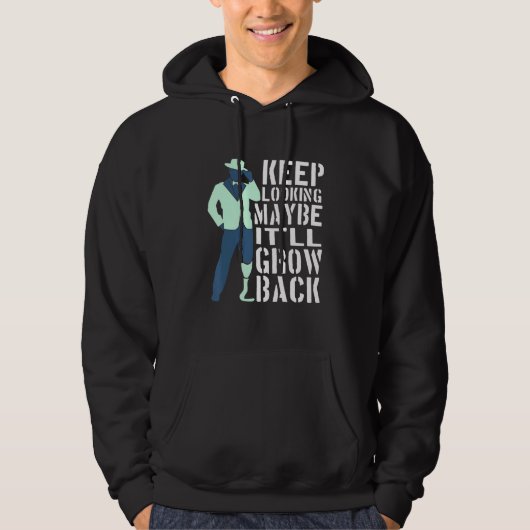 Beenbeen Ampuut Blijf kijken totdat hij terug groe Hoodie (Voorkant)