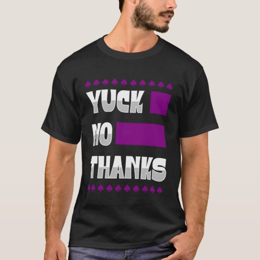 Beend Geen Bedankt Ace Symbool Aexual Pride Aesthe T-shirt (Voorkant)