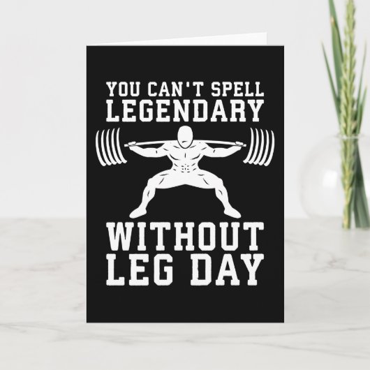 Beendag - Legendarisch - Squat - Gym Inspirerend Kaart (Voorkant)
