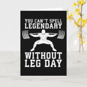 Beendag - Legendarisch - Squat - Gym Inspirerend Kaart (Gele Bloem)