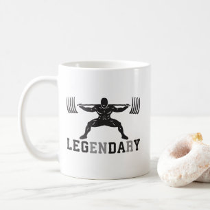 Beendag - Legendarisch - Squat - Gym Inspirerend Koffiemok